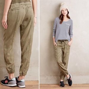 Anthropologie Olive Green Joggers